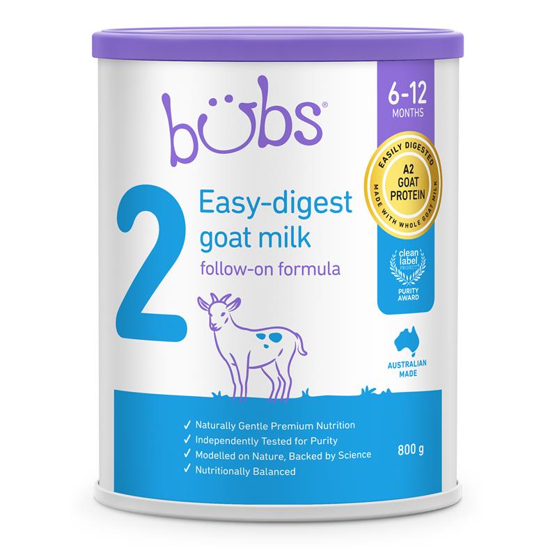 Sữa dê công thức Bubs Goat Follow On Formula Số 2 800g