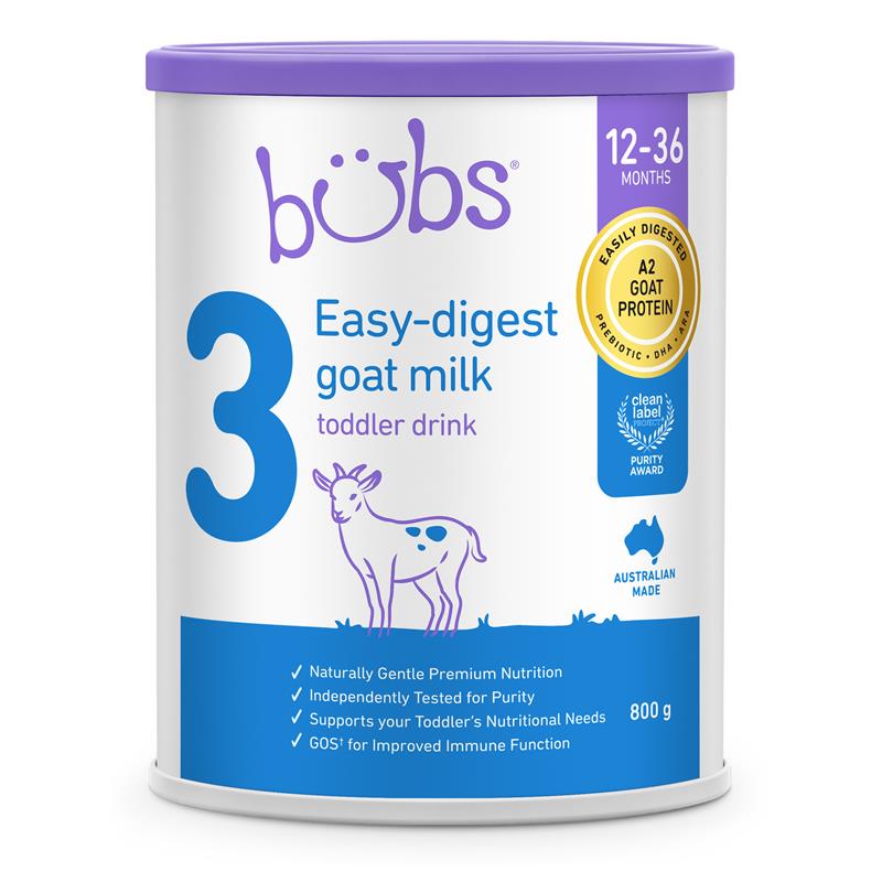 Sữa dê công thức Bubs Goat Toddler Formula Số 3 800g