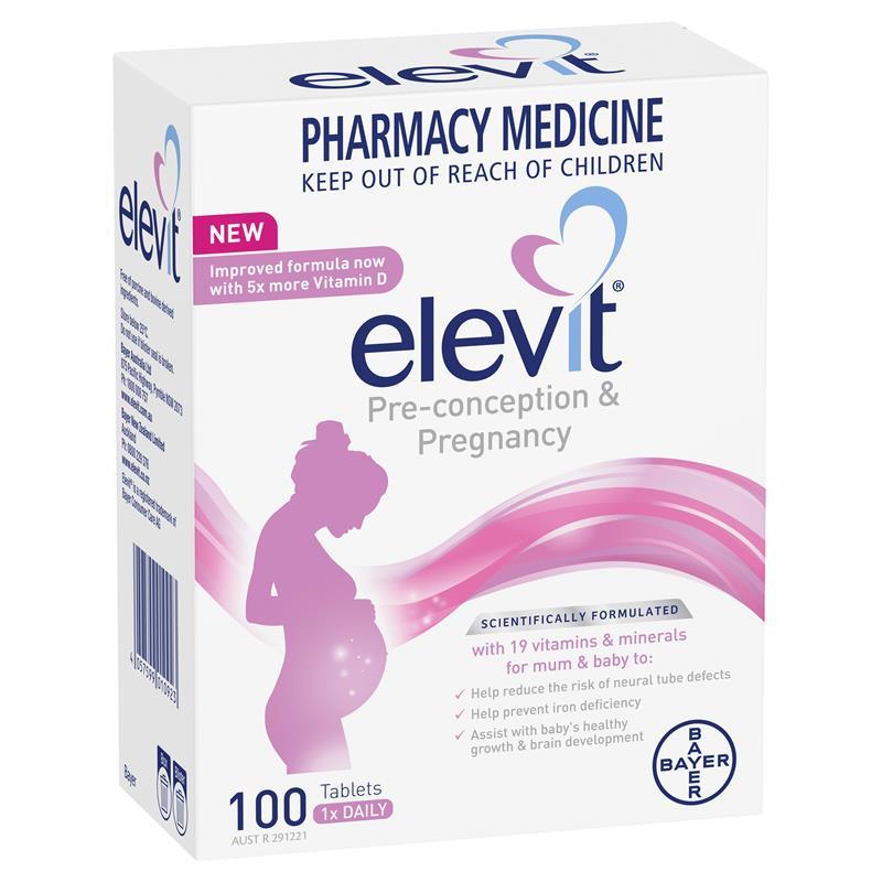 Vitamin tổng hợp cho bà bầu Elevit Pre-conception & Pregnancy 100 viên