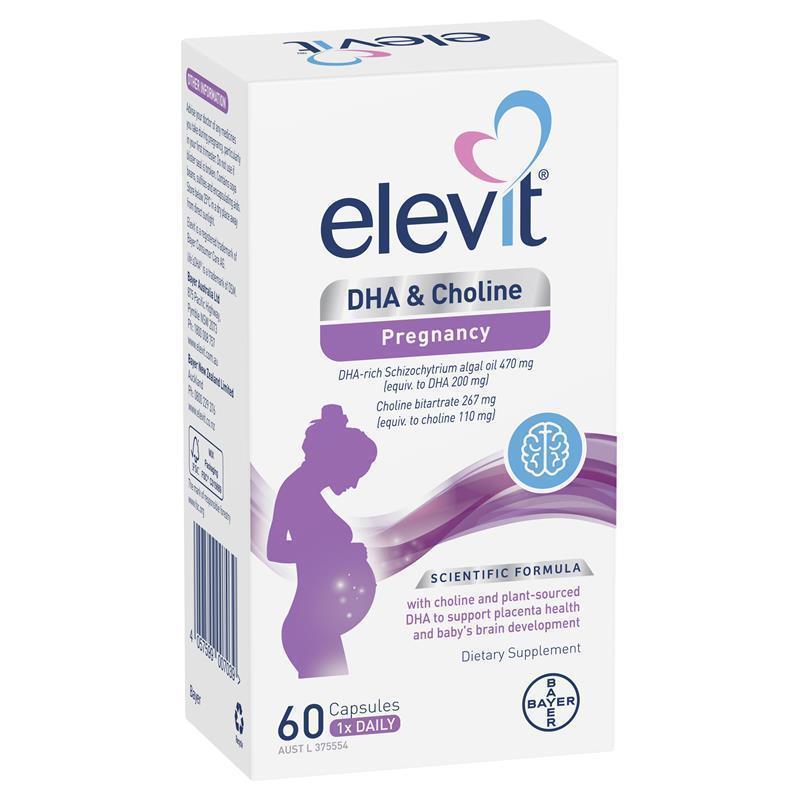 Viên uống DHA + Choline cho bà bầu Elevit Pregnancy 60 viên